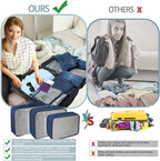 10 Pcs Set Packing Cubes - Travel Packing Organizers, Expandable Suitcase Organizer, Luggage Organizer Bags