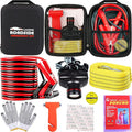 Car Roadside Emergency Kit, with Jumper Cables Automotive Kit,Car Safety Roadside Assistance Kit Headlamp,Tow Straps, Safety 
