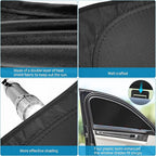 XHRING Car Window Shades Covers Rear Side for Ford F150 2021-2025 2026 Lariat King Ranch Platinum XL XLT Limited Raptor Accessories Truck Screen Sunshade Shield Visor