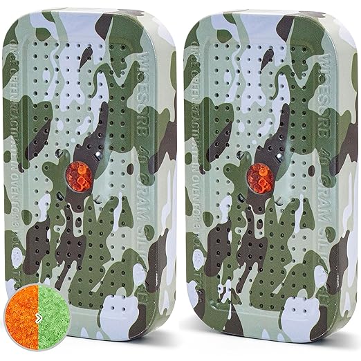 40 Gram Gun Safe Dehumidifier Camouflage, Rechargeable Desiccant Canister Dehumidifier Bags, Reusable Silica Gel Packets