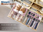 Simple Houseware 4-Pack Drawer Organizer Set - Closet Dividers for Underwear, Socks, Bras, Scarves, Ties - Foldable Non-Woven