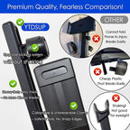 2026 Tablet Holder for Car Headrest [3 in 1 Sturdy Upgrade Extension Arm] 360° Rotating Adjustable for ipad Headrest Mount, for Most Tablets/Phones, Fit Larger Tablet (Short Side ≤11") - Black