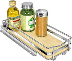 LYNK PROFESSIONAL® Élite™ Pull Out Spice Organization for Cabinets - 4-3/8 inch Wide – Spice Rack for Inside Cabinets – Wood/