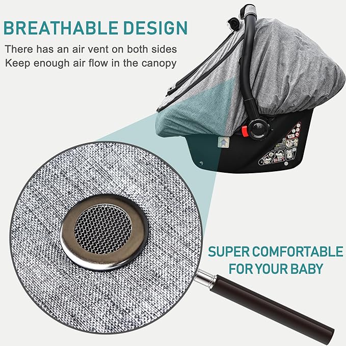 Waterproof Baby Car Seat Cover，YVMVDV Patented Cold Weather Carseat Cover for Babies,Infant Car Seat Cover Canopy for Boy Gir