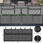 Femuar Car Trunk Organizer, Large Capacity Backseat Trunk Organizer (42"*18"), Collapsible Car Storage Bag with 8 Pockets, SUV/MPV/Truck - Grey