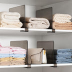 HBlife 6 Pack Grey Shelf Dividers, Vertical Purse Organizer for Closet Perfect for Sweater, Shirts, Handbags in Bedroom and K