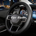 Steering Wheel Cover for Dodge Ram 1500 2500 3500 2012-2026, Fit 15.5-16" Wheels (Black)