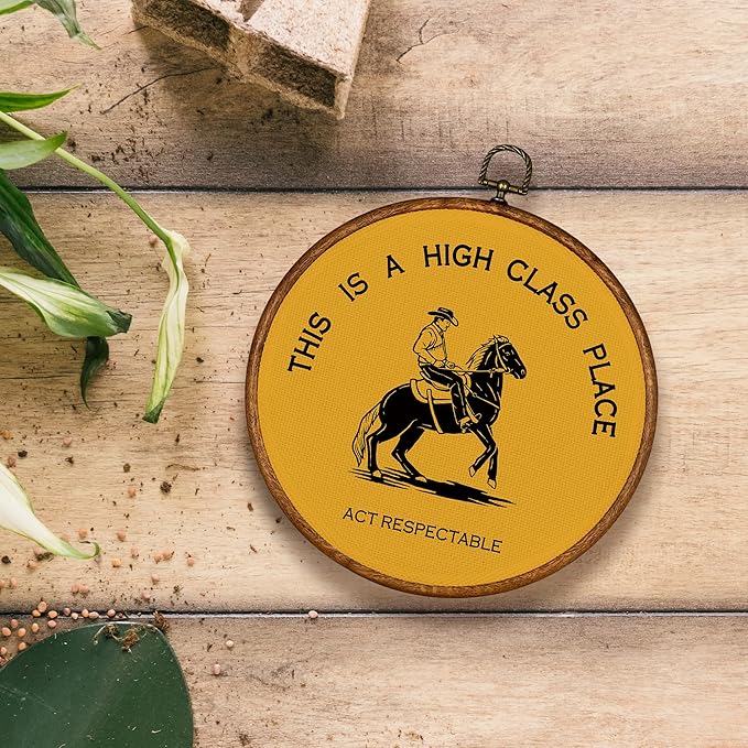 KSDUT Western Cowboy Yellow Wall Art Decor - Preppy Trendy Southwestern Wall Art Canvas Frame Hanging Prints, Foyer Entryway 