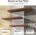Floating Shelves for Wall, 9.3" Deep Wall Mounted Wood Shelves for Bathroom, Bedroom, Living Room, Kitchen, Hanging Shelf for