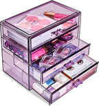 Sorbus Makeup Organizer - 4 Drawer Acrylic Make Up Organizers and Storage for Cosmetics, Jewelry, Beauty Supplies, Clear Make