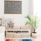 OrganiHaus Rope Baskets for Shelves - Set of 3 Woven Storage Baskets for Organizing, Closet & Toy Storage - Light Honey/Off-W