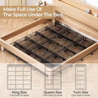 Yecaye Under Bed Storage with Wheels, 4 Pack Under Bed Shoe Storage Organizer Drawer, Tool-free Assembly Metal Underbed Stora
