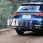 TOOENJOY 59" x 15.5" x 5" Skinny Roof Cargo Carrier Basket, Foldable and Tilting Design, 200 LBS Capacity, Fits 2" Hitch Receiver for SUV Pickup Truck