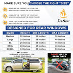 EcoNour Car Rear Window Screens (2 Pack) | Stretchable & Breathable Car Side Window Sun Shades for Sun Protection | Breathable Window Shades for Privacy Blackout | (XXL 48"x26")