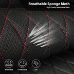 CAR PASS Thick Foam 3D Air Mesh Leather Car Seat Covers Front Seats Only, Breathable Premuim Leather Two Front Seat Cover, Ai