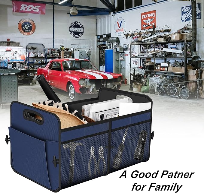 Femuar Car Trunk Organizer,Car Storage Organizer with 72L Large Capacity Waterproof Collapsible and 11 Pockets,Trunk Organize