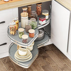 YITAHOME Blind Corner Cabinet Pull Out Organizer, Left Swing Soft-Close Swing-Out Cabinet Organizer with Adjustable Height, 2