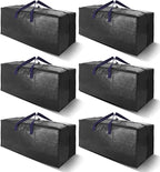 VELVETSURE Heavy Duty Extra Large Moving Bags W/Backpack Straps - Strong Handles & Zippers, Storage Totes For Space Saving, F