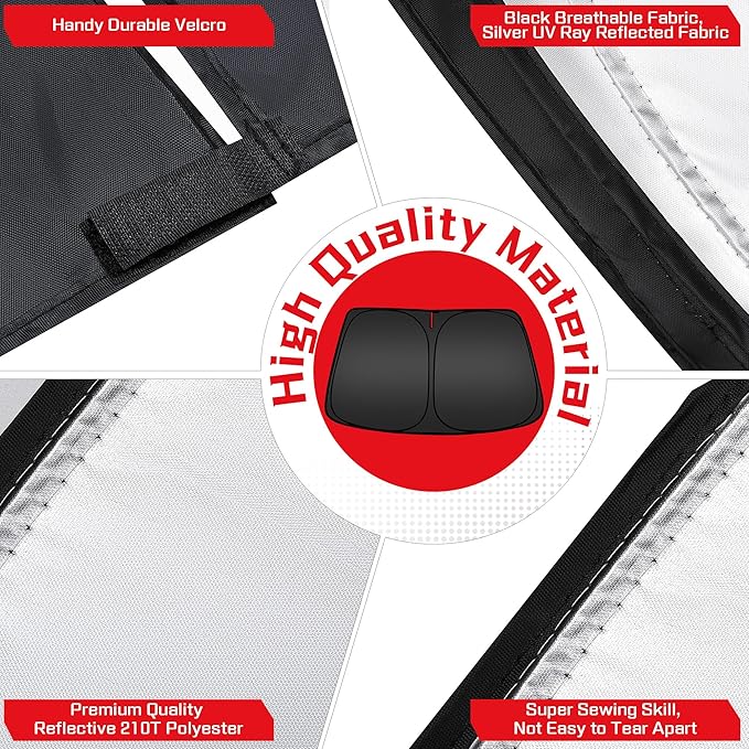 ARISMOTOR Windshield Sun Shade for GMC Yukon XL 2021-2025 2026, Custom Fit Foldable Front Window Sunshade Sun Visor Protector, Block UV Rays Keep Your Car Cooler