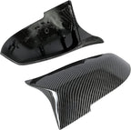 ECOTRIC Side Mirror Covers Door Mirror Cap Compatible with BMW F20 F21 F22 F23 F30 F31 F32 F33 F34 F36 F87 X1 E84 Rearview Replacement Carbon Fiber Style Pair