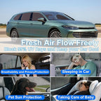 Front Side Half Window Shade Foldable Custom Fit for Volkswagen VW Passat 2019-2024 Car Window Shades for Side Window Sun Shade UV Protection Heat Insulation for Camping Sleeping 6PCS