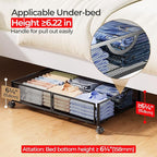Yecaye Under Bed Storage with Wheels, Hemp Grey