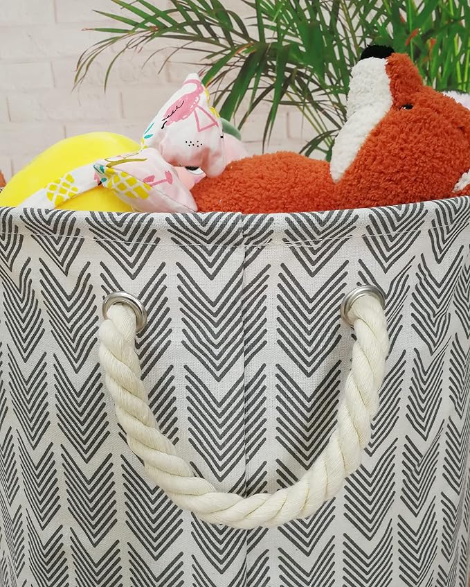 Round Laundry Basket Storage Bins Nursery Hamper Gift Baskets for Home,Office,Home Decor