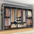 Raybee 90.6" W Extra-Large Clothes Rack with Cover, Freestanding Clothing Racks for Hanging Clothes, Heavy Duty Closet Organi