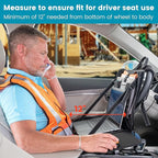High Road Car Desk for Laptop and Steering Wheel Desk - Portable Car Office Laptop Case with 6 Storage Compartments, Phone Holder, Sturdy Mouse Tray and Wrist Rest