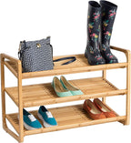 Honey-Can-Do SHO-01599 Bamboo 3-Tier Shoe Shelf