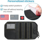 Car Sun Visor Organizer with MOLLE Panel and Zipper Storage Pouch Hard PE Board Prevents Sagging Tactical Gear Attachment Includes Sunglasses Holder Clip Fits Most Cars Trucks SUVs and Vans