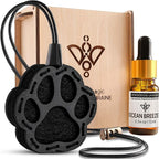 Wood Car Air Freshener — Handmade Car Air Freshener — Paw Designed Fragrance Oil Diffuser in Wooden Gift Box — Aromatherapy G