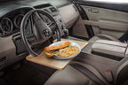 AutoExec Wheelmate Extreme Car Steering Wheel Tray Vehicle Desk, Natural with Phone Vent Clip