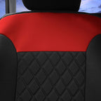 FH Group Car Seat Cover Cushion - 2 Pack Seat Covers for Cars Trucks SUV, Red Black Neosupreme Car Seat Cushions, Car Seat Co