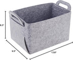 Storage Basket Felt Storage Bin Collapsible& Convenient Box Organizer with Carry Handles for Office Bedroom Closet Babies Nur