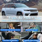 Front Side Half Window Shade Foldable Custom Fit for Jeep Grand Cherokee 4XE 2021-2024 Car Window Shades for Side Window Sun Shade UV Protection Heat Insulation for Camping Sleeping 6PCS