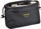 Vercord Canvas Handbag Organizers, Sturdy Purse Insert Organizer Bag in Bag, 10 Pockets Grey Small