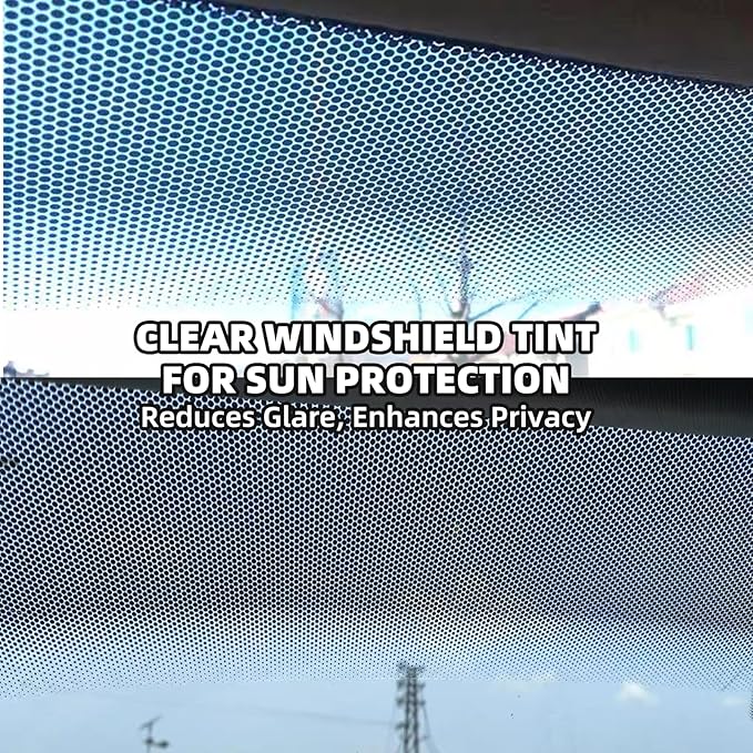 Car Windshield/Rear Window Sunshade Film - Static Cling & Reusable | Heat & UV Blocking | Gradient Black Design | 78.7" x 6" Universal | Tools Included (1 PCS)