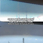 Car Windshield/Rear Window Sunshade Film - Static Cling & Reusable | Heat & UV Blocking | Gradient Black Design | 78.7" x 6" Universal | Tools Included (1 PCS)