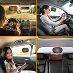 EcoNour Miniature Static Cling Window Shade for Car Sun Visor (2 Pack) | Windshield Sun Shade Static Cling for Driving Glare