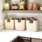 NaturalCozy Storage Cubes 11 Inch Cotton Rope Woven Baskets for Organizing, 3-Pack | Cube Storage Bin | Square Storage Basket