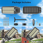 loyoele 900000LM 10000W Solar Street Lights Outdoor – LED Solar Light with Motion Detection, Dusk to Dawn, Weatherproof, Ideal for Security Lighting in Driveways and Parking Lots