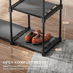 Neatrays Portable Closet, Freestanding Wardrobe Closet Organizers and Storage,Open Clothing Racks for Hanging Clothes with 4 