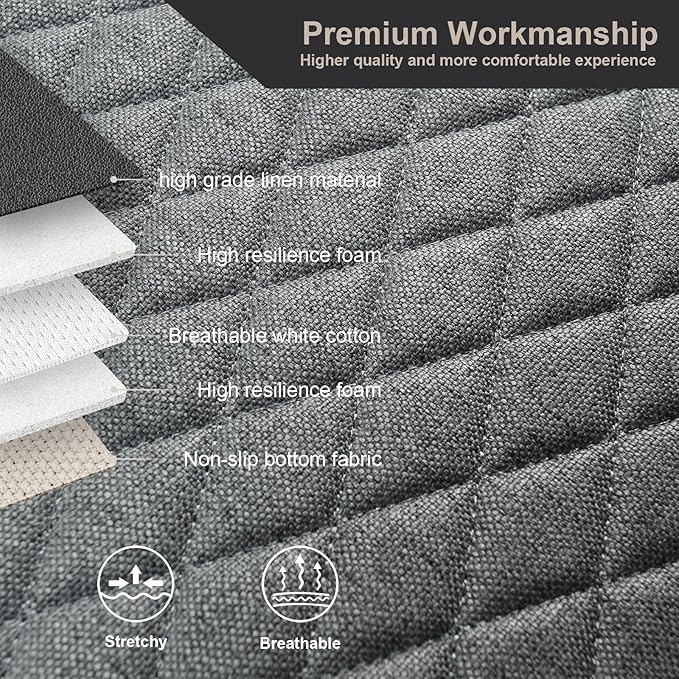 West Llama Linen Car Seat Covers,Bottom Seat Covers for Cars Include 1 Pair Front Driver Seat Pad Mat and 1 Rear Bench Cover 