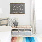 OrganiHaus Rope Baskets for Shelves - Set of 3 Woven Storage Baskets for Organizing, Closet & Toy Storage - Blue/White - 15x9