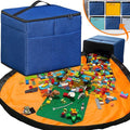 XL Toy Storage Organizer with Play Mat - Storage Bag/Box for Kids, Boys, Girls, Nursery, Playroom - Basket for Building Brick