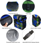 Cute Car Trash Can with Lid – Multipurpose Collapsible Trash Bin for Car, Leak-Proof Organizer, Waterproof Garbage Can with Storage Pockets & Adjustable Straps, 2 Gallons (Camo Blue)