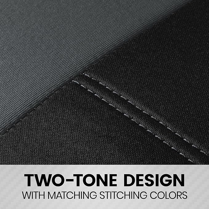 BDK carXS Charcoal Gray Two-Tone Car Seat Covers with Matching Back Seat Cover, Made to Fit Most Auto Truck Van SUV, Interior