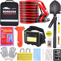Emergency Car Kit - Premium Roadside Assistance Kit for Cars with Jumper Cables, Headlamp, Folding Shovel & Tow Strap All-in-