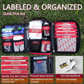 First Aid Kit, Upgrade Trauma First Aid Kit with Labelled Compartments -Emergency Medical Kits with Molle System First Aid Ki
